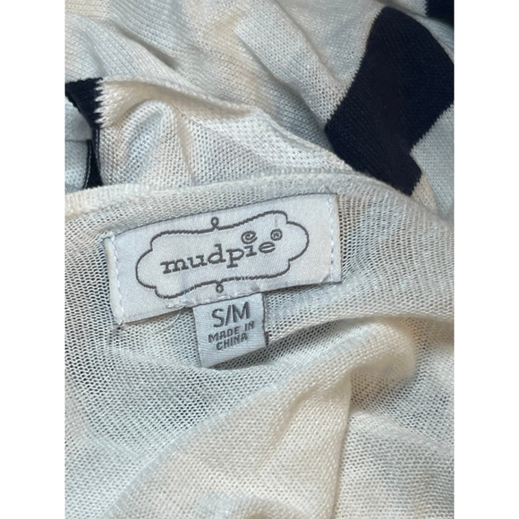 MudPie White Striped Light Weight Duster Cardigan Sweater - Picture 5 of 5